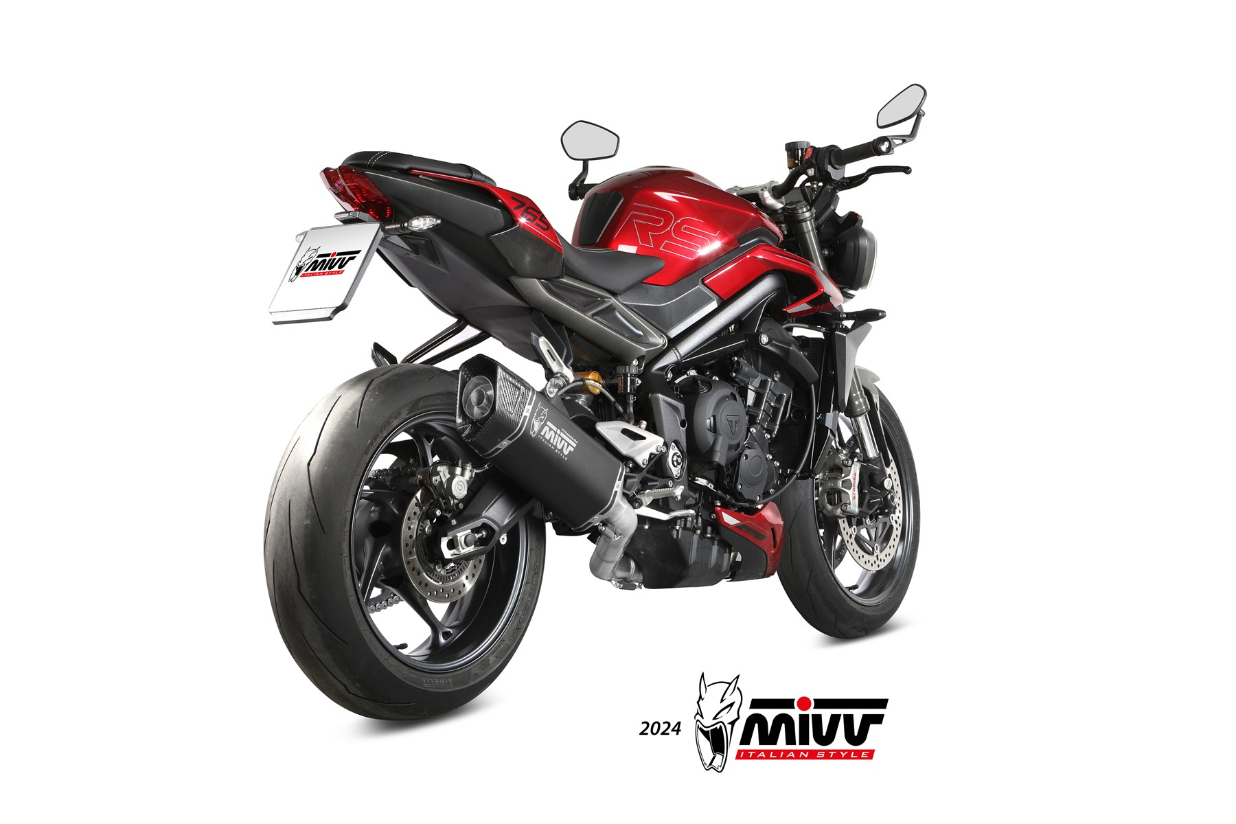 MIVV SR-1 compleet uitlaatsysteem Triumph Street Triple R / RS (2023-2024) BI-1126658001 1