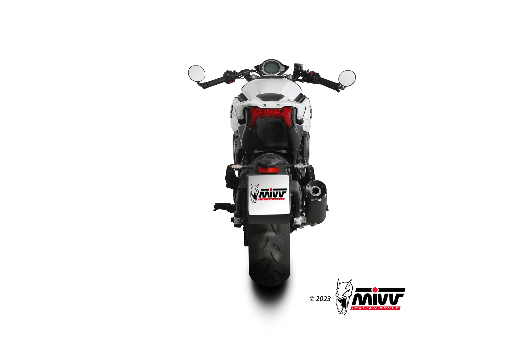 MIVV HR-1 Slip On uitlaat CFmoto 700CL-X Heritage / Sport / Adventure (2023-) BI-1125789001 2