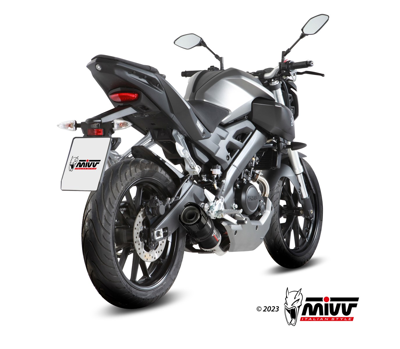 MIVV GP compleet uitlaatsysteem Yamaha MT125 / YZF-R125 (2014-2019) BI-1088221001 2