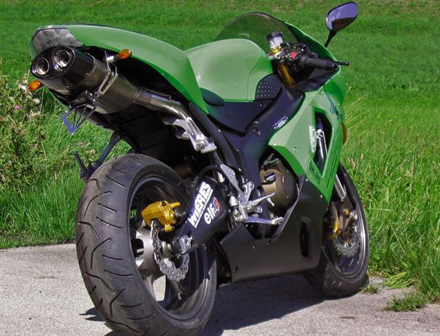 Bodis uitlaat Kawasaki ZX6R 2005-2006 Oval Q1 RVS