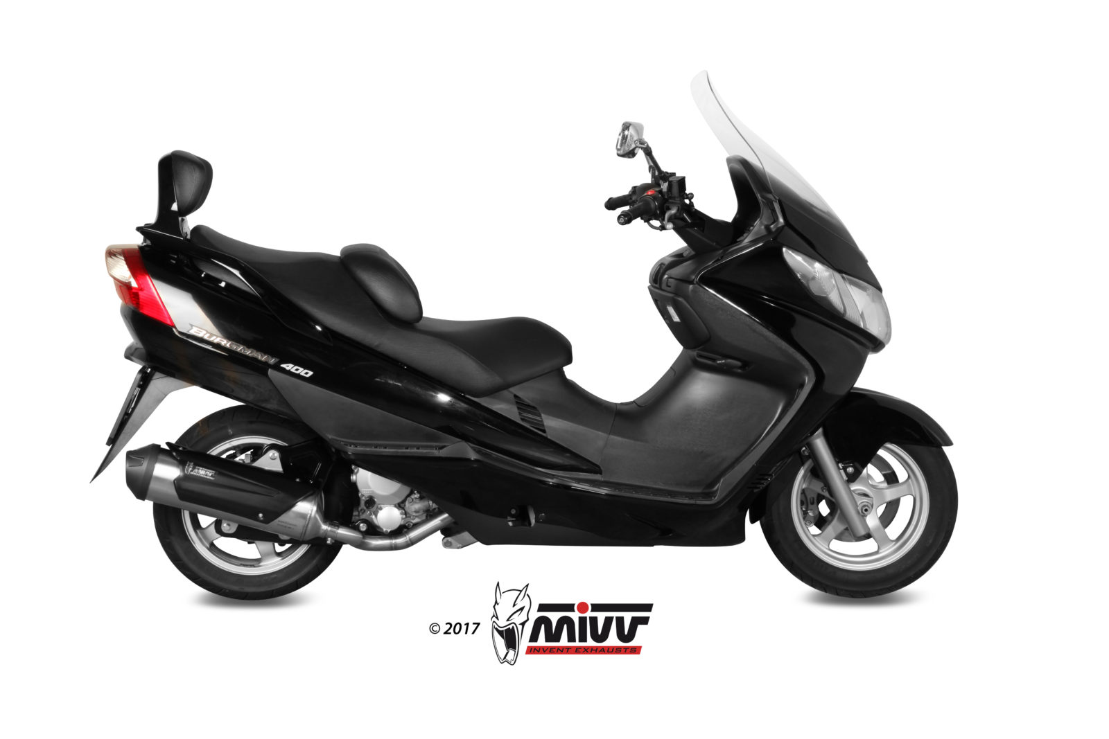 MIVV Urban compleet uitlaatsysteem Suzuki Burgman 400 (2003-2005) BI-1088331001 1