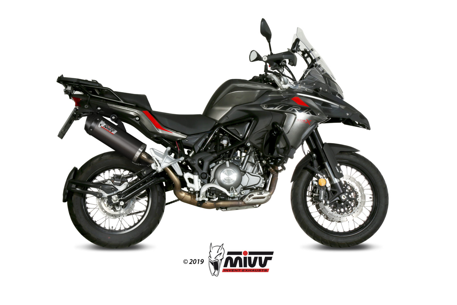 MIVV Oval Slip On uitlaat Benelli TRK 502 X (2018-) BI-1125716001 1