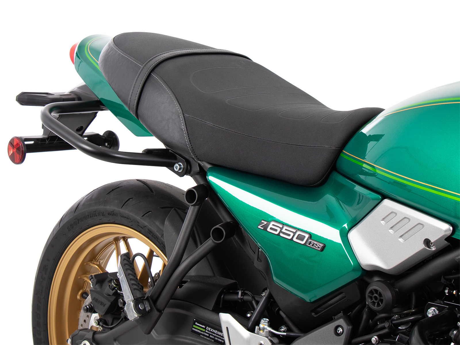 Hepco en Becker valbeugels achterzijde Kawasaki Z650RS