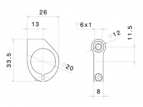 Rizoma knipperlicht adaptors voor Light Unit RIFR070BM