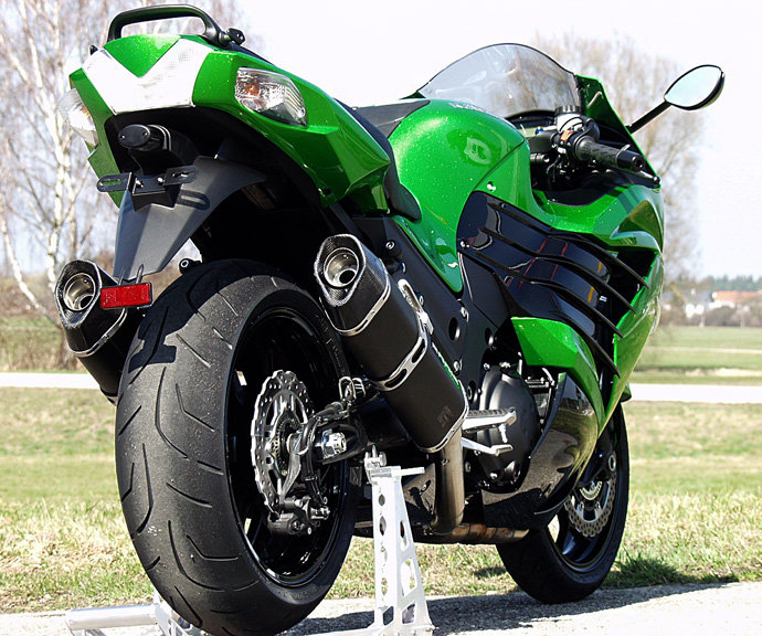 Bodis uitlaat Kawasaki ZZR1400 2012-2019 Dual Penta-Tec