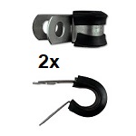 2x P-clip 12 mm (beweegbare bevestiging)