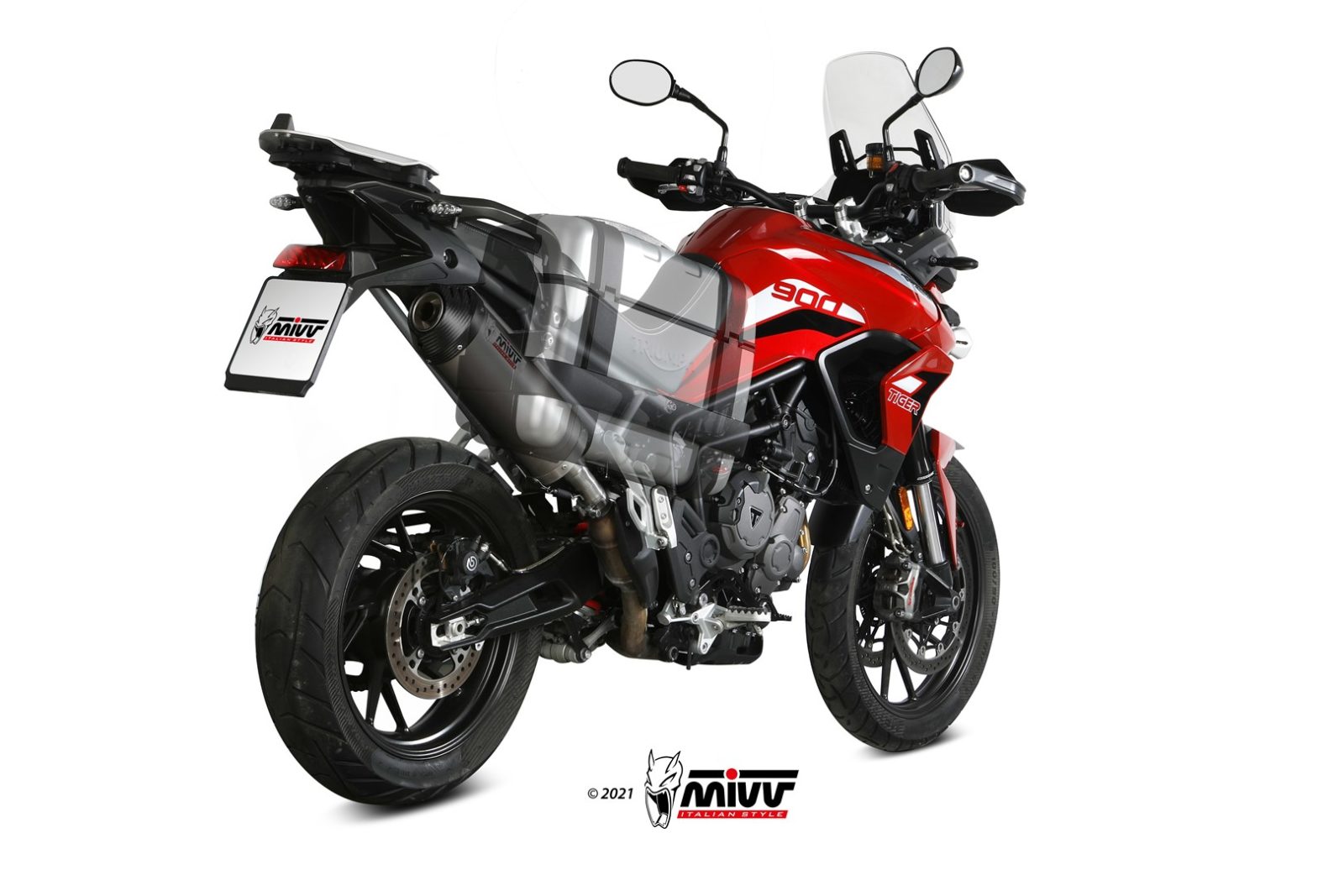 MIVV Oval Slip On uitlaat Triumph Tiger 900 GT / Rally / Pro (2020-2023) BI-1106743002 2